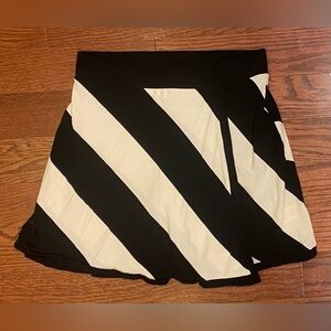 Dakini Skirt Skort Sz S/P Black Beige Striped Wrap Style